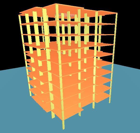 estudados. Neste capítulo serão apresentados os resultados obtidos nos dois modelos 7.1 EDIFÍCIO 01 7.1.1 10 PAVIMENTOS Figura 0.