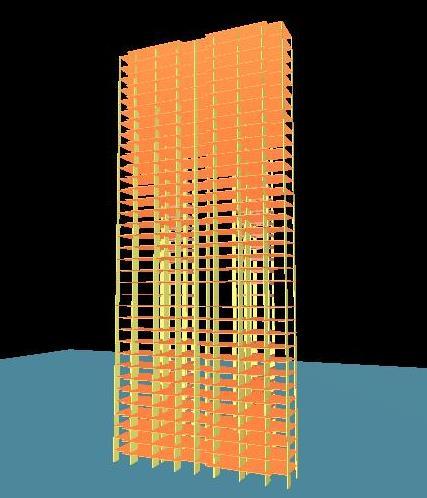 Tabela 22 - Valores obtidos de α e γ Z de edifício com 25 pavimentos EDIFICIO 2 - PLANTA RETANGULAR 25 PAVIMENTOS ALFA GAMAZ C1 C2 C1 C2 02-25-50 1,032 1,302 1,303 1,415 02-25-60 1,104 1,412 1,377