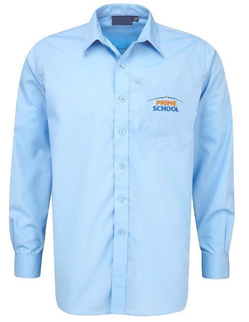 CAMISA TDE (M/CUR Composição: 65% Poliéster, 35% Algodão Tamanhos: 12-16,5 Cores: Azul CAMISA TSE