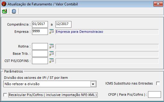 solicitar o recálculo de Pis/Cofins.