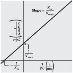 y = a x + b K m (unidade: Molar, mm, M, etc.) K M = [S] quando v o = 1/2 Vmax. Em geral, quanto menor o K M, mais forte é ligação do substrato pela enzima.