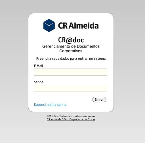 1 Acesso Para acessar o sistema CRdoc utilize o seguinte endereço: http://crdocs.cralmeida.com.