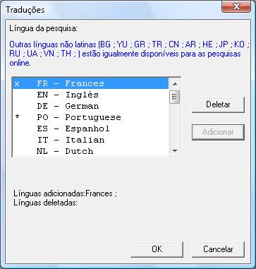 traduções. Em seguida, no diálogo que será aberto, indique e adicione a língua para a qual você deseja traduzir sua lista de questões: Clique em OK.