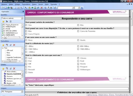 Para chegar ao ambiente ilustrado abaixo, siga os procedimentos definidos no assistente para criação de uma Nova visão Depois de