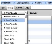 Na guia Cnfigurar (selecine primeir circuit pr mei d menu suspens) Selecine cada circuit e edite- cm necessári Tip de Instalaçã (DDL) Nme da Instalaçã (UD) Nme (UD) Cntrl temperatura (Slenide)(DDL)