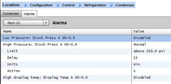 Defina s Alarmes Para cada tip de cntrle que vcê tenha cnfigurad, será necessári cnfigurar s alarmes para as ES usadas.