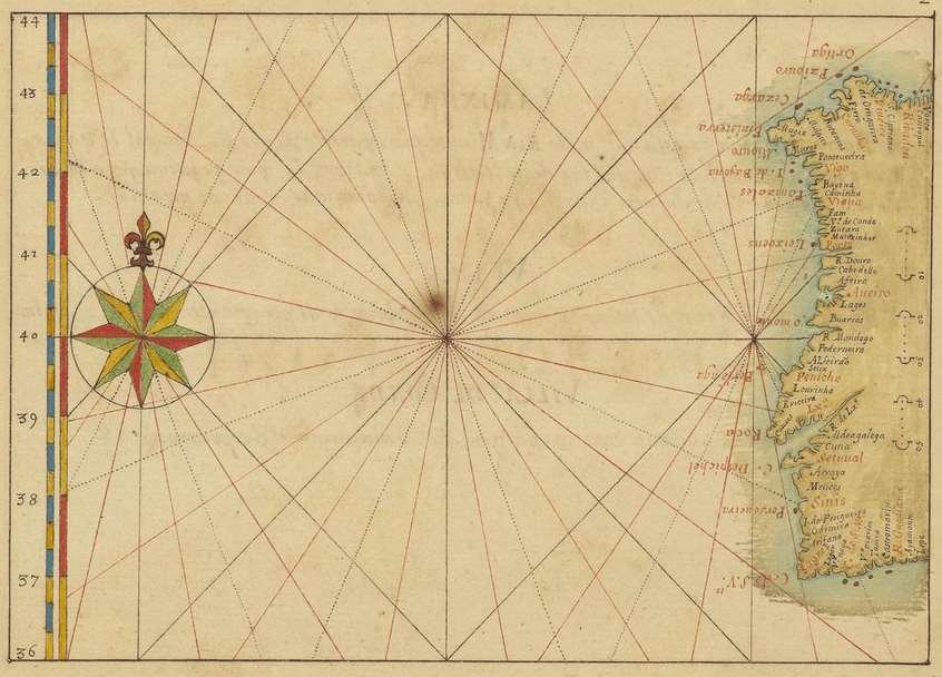 Descrição dos portos do reyno de Portugal de João Teixeira, 1648, desenho n.º 2 feito por F.