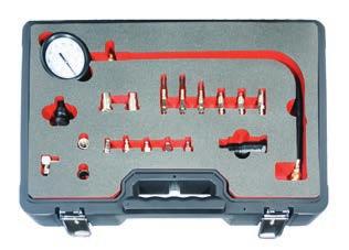 Manómetro com escala dupla de 0-140psi e 0-10bar Aplicación : Compressimetro para circuitos de gasolina ayuda a identificar y diagnosticar baja presión de combustible, identifica el regulador de