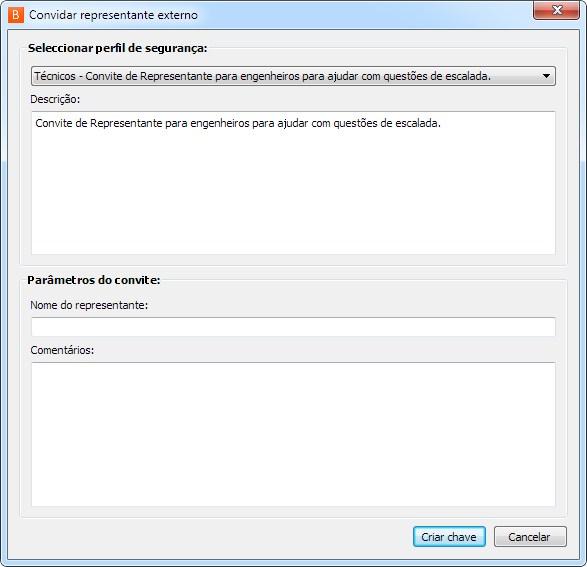 CONVITE DO TÉCNICO DE APOIO AO CLIENTE Numa sessão de apoio técnico, um técnico de apoio ao cliente pode solicitar que um técnico de apoio ao cliente externo participe numa sessão uma única vez.