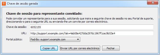 É aberta uma caixa de diálogo a solicitar ao utilizador para escolher um perfil de segurança.