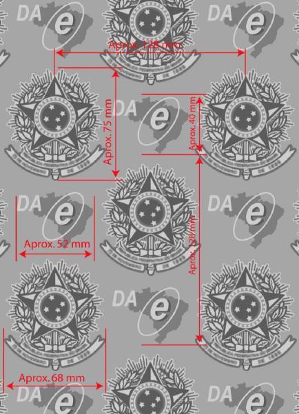 Modelo da filigrana característica do papel de segurança exclusivo para o FS-DA 8.2.