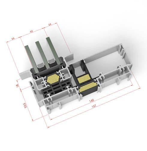 Pertencente à gama minimalista, permite obter grande luminosidade e visibilidade total, abrindo espaços de até 4 m de altura.