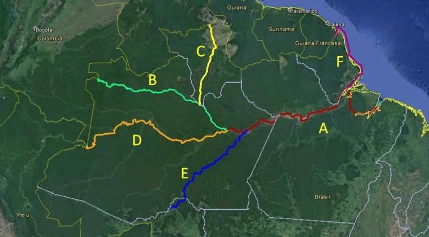 Cabos subfluviais: a proposta dos Rios Amazonicos (RA) - 2013 Um projeto para lançar cabos ópticos subfluviais (e 1 submarino) na Amazônia Projeto completo: 7.