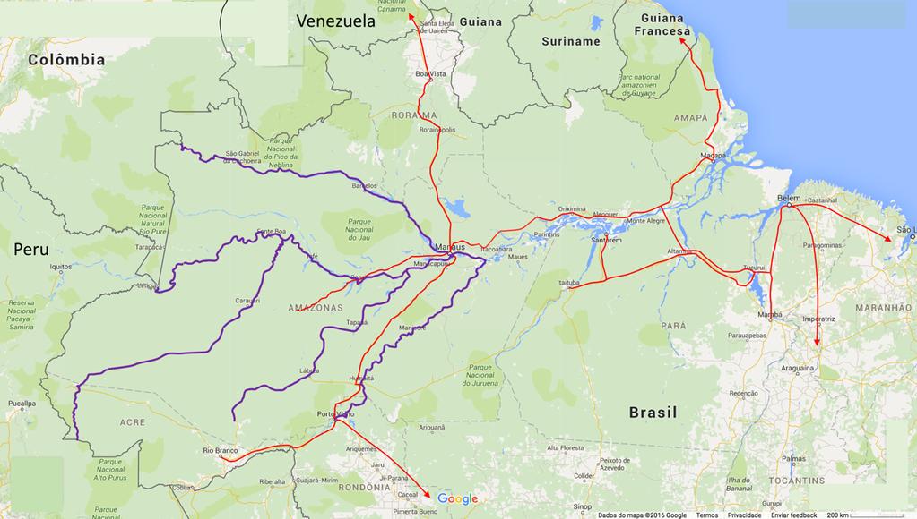 Amazônia Conectada: 5 infovias planificadas ~8.