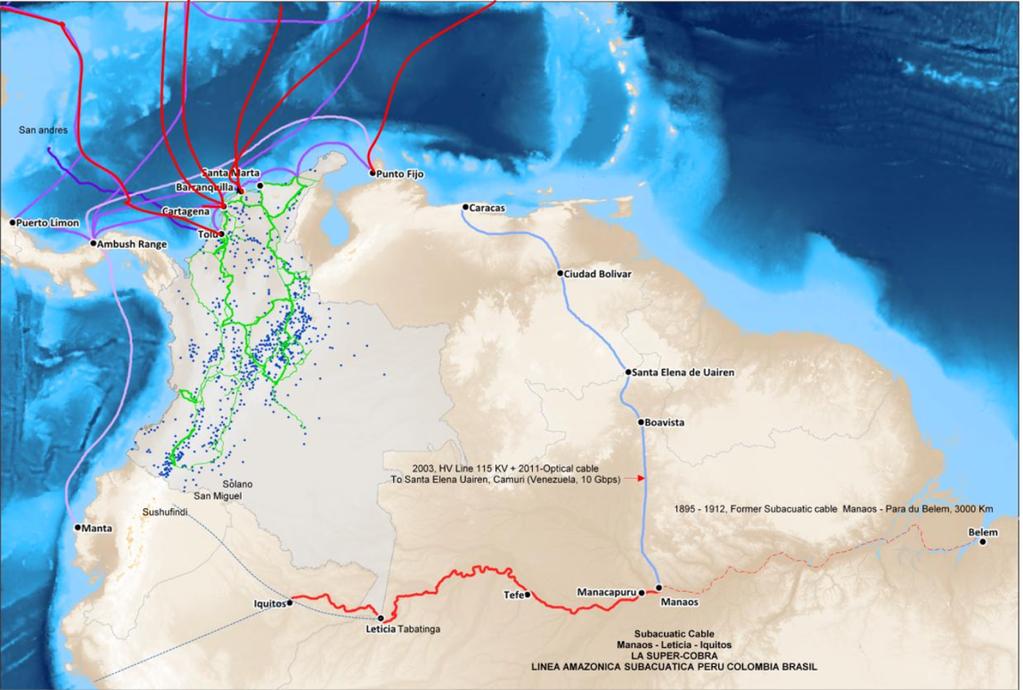 Uma proposta similar: La Supercobra (Línea Amazónica Subacuática Perú Colombia Brasil)