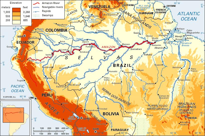 Amazônia é especial A bacia amazônica é o maior sistema fluvial no mundo: Rio mais comprido: 6.992 km, contados desde o Ucayali - Apurímac no Perú até o Rio do Pará (o segundo é o Nilo: 6.