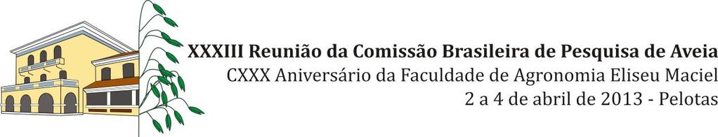 ENSAIO BRASILEIRO DE CULTIVARES RECOMENDADAS DE AVEIA BRANCA EM ITABERÁ, SP, ARAPOTI, PR, TIBAGI, PR E CASTRO, PR, EM 2012. Rudimar Molin 1. Élide D. Costa 1. Rodrigo Zimmer 1.