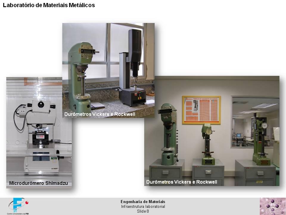 Laboratório de materiais metálicos Infraestrutura