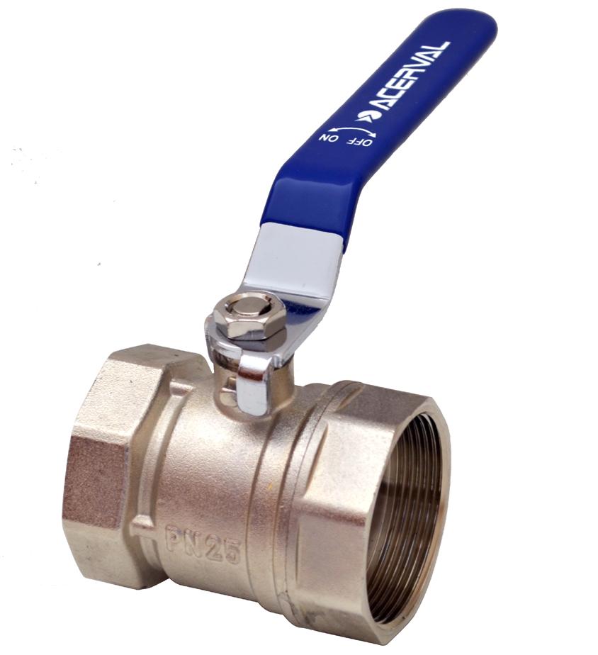 A VÁLVULA CERTA Linha A0 Línea A0 Line A0 Válvula de Esfera Monobloco Standard PN em Latão Niquelado BSP Válvula de Bola Monobloque Standard PN en Latón Niquelado BSP Threaded Split Body Ball Valve