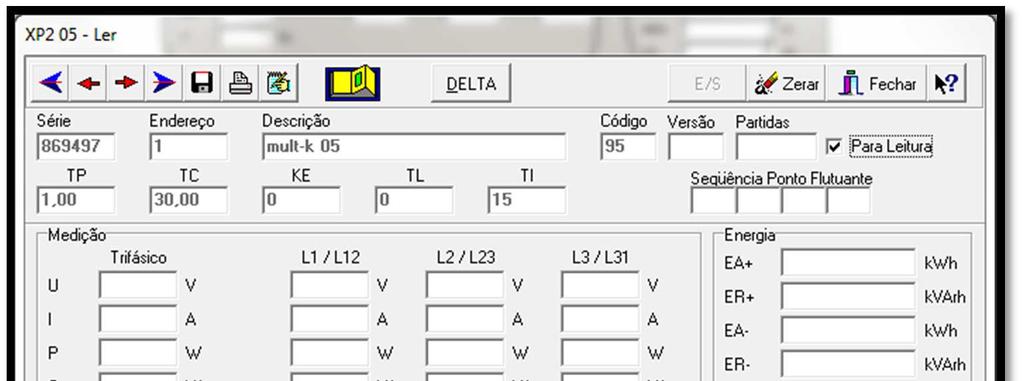 f) Para realizar a configuração dos parâmetros TP, TC, TL e TI, basta clicar com o botão direito sobre o medidor na lista de instrumentos cadastrados e selecionar a opção Alterar.