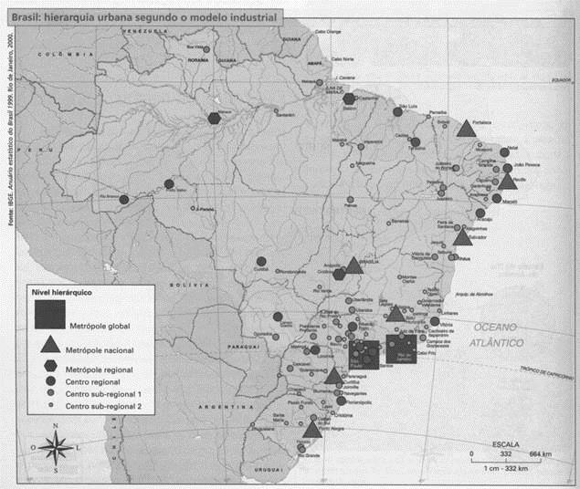 Obviamente, as redes urbanas dos países desenvolvidos são mais densas e articuladas, pois tais países apresentam