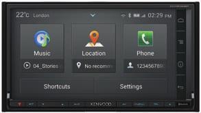 Instale apenas a aplicação Car mode no seu smartphone, pode então controlar Navegação, telefone mãos livres e reprodução de música, a partir do seu