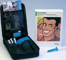 Branqueamento 2+1* 75 E 90 Vivastyle kit do paciente 4 seringas de 3 ml + 12 cânulas de plástico + 1 caixa de férulas + acessórios.