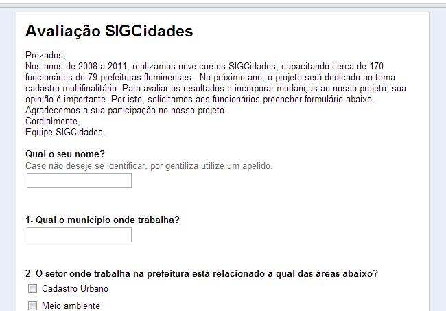 Consulta SIGCidades 2011