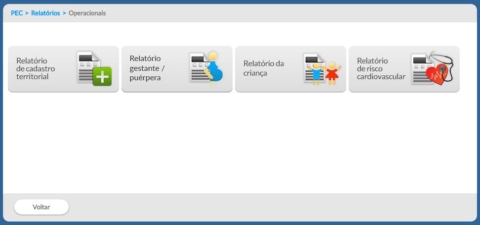 Os quatro relatórios operacionais auxiliam a equipe a monitorar e acompanhar a situação de saúde dos cidadãos.