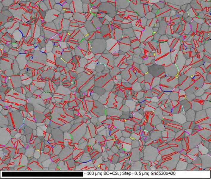EBSD: contornos de grão