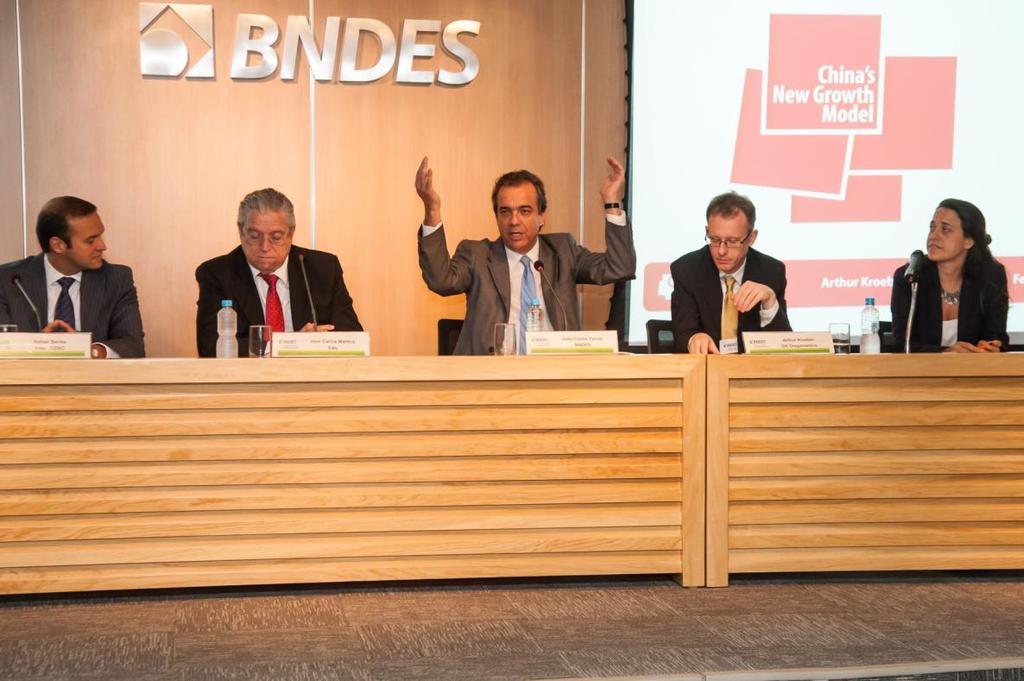 Rafael Benke, Diretor de Assuntos Corporativos da Vale, José Carlos Martins, Diretor Executivo de Ferrosos e Estratégias da Vale, João Carlos Ferraz, Vice-Presidente do BNDES, Arthur Kroeber, Diretor