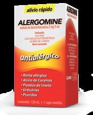 Alergomine maleato de dexclorfeniramina Referência: Polaramine, Mantecorp. Indicações: Antialérgico.