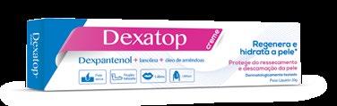 SAP: 100963 Solução frasco 50 ml EAN: 7899785797 100 Dexatop Derma Creme Dexpantenol + lanolina + óleo de amêndoas