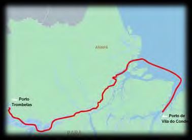 Capacidade de transporte de aproximadamente