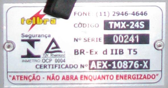 Figura 1 - Identificação de equipamento Ex Fonte: Acervo pessoal (2011).