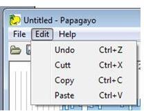 1) dispomos dos comandos para abrir (open) um determinado ficheiro de som, para salvar o trabalho (Save), para salvar com um nome diferente (Seve as ) e para sair do trabalho