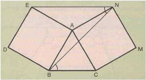 4.5. Paralelgrams ntáveis 5.1. Sma ds ânguls interns de um plígn Exercíci 34: Na figura seguinte, ABDE e ACMN sã quadrads e ABC é um triângul equiláter. Calcule CBN e BNE.