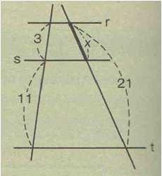 Calcule AD, sabend que AB = 18, AC = 7 e EC = 1.