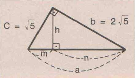 05 08 Terema de Pitágras b = a n + () + (3) c = a m b c a m n + = ( + ) a Cada catet é média gemétrica entre a hiptenusa e a sua prjeçã sbre ela.