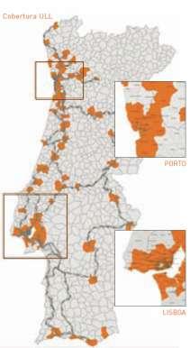 2006, mais de 6.100 km lineares (comprimento dos segmentos em fibra) do território. Adicionalmente, as suas redes metropolitanas cobriam 920 km lineares (km de conduta).