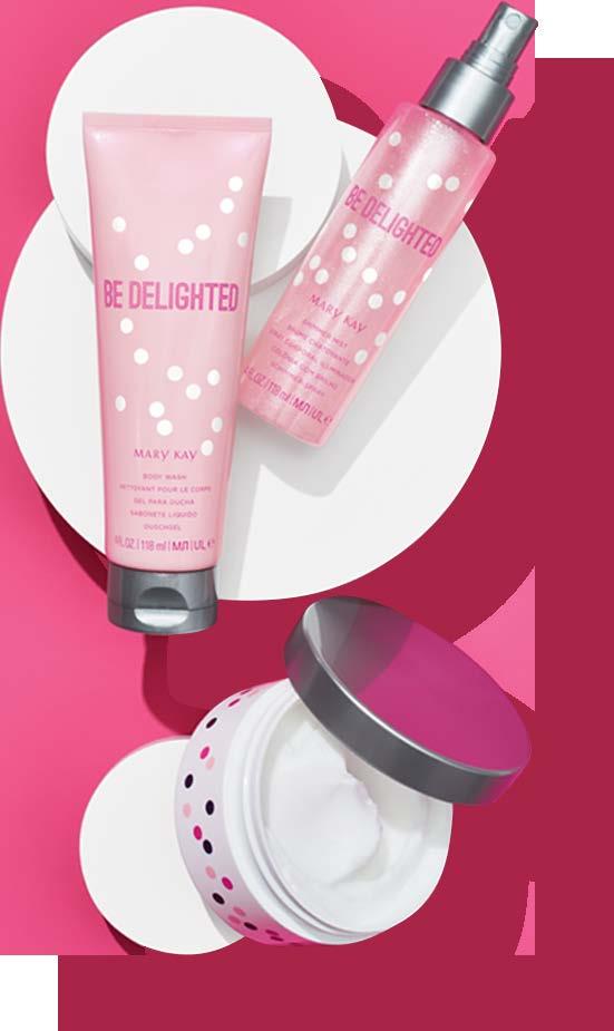 Be Delighted Shimmer Mist, Colônia com Brilho Uma fragrância leve, que tem como destaque as notas de bouquet floral, mandarina e marshmallow.