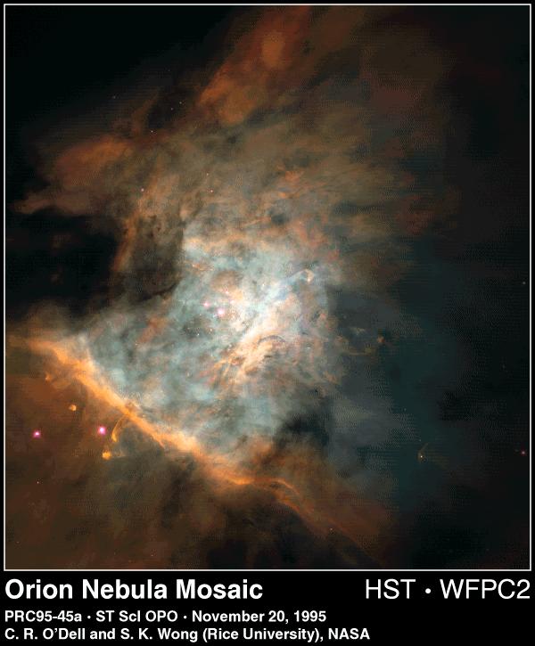 A Nebulosa de Órion em duas regiões