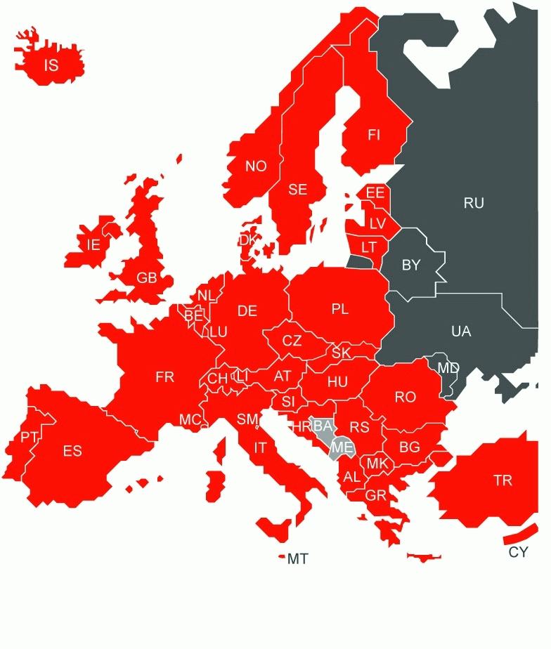 VIA EUROPEIA Quais os estados que podem ser designados?