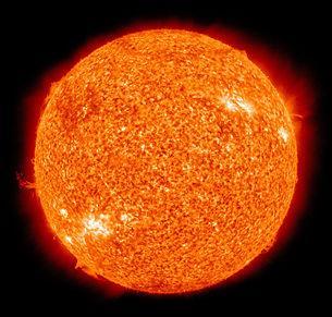 Nossa estrela Sol Temperatura média: 6000ºC; Idade: 4,8 bilhões de anos; Composição