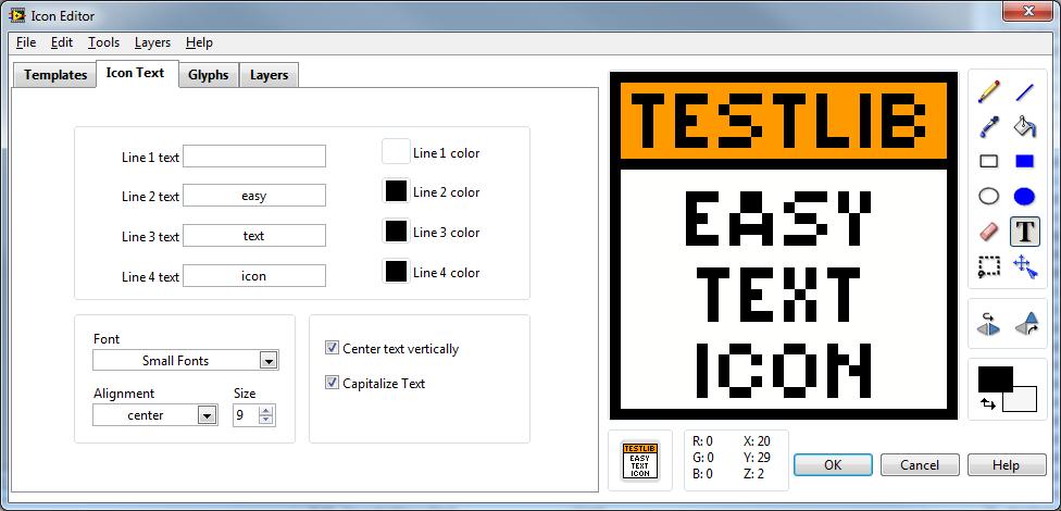 Editor de ícones (LabVIEW 2009) SubVIs internos (95%) VIs apresentados ao usuário (5%) Rápida edição de ícone baseada