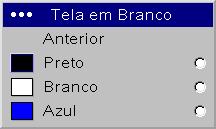 Protetor de tela: preenche a tela automaticamente com uma coloração preta depois que um número predefinido de minutos sem que sinais sejam detectados.