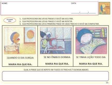 22 - Procure realizar as atividades do calendário em pequenos grupos.