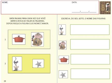 Espera-se que as crianças percebam que dentro de uma mesma palavra pode haver outras e que uma palavra pode ser base para produzir outras palavras.