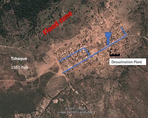 3.2.3 Distrito de Massingir 3.2.3.1 Tchaque Esta população será beneficiada por um sistema de dessalinização com energia solar e energia da rede nacional que será instalado pelo proponente seleccionado.