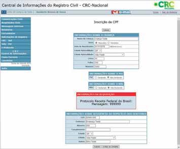 Como Usar Caso ocorra algum erro no momento da transmissão, será gerado um protocolo de erro e o CPF não será gerado.